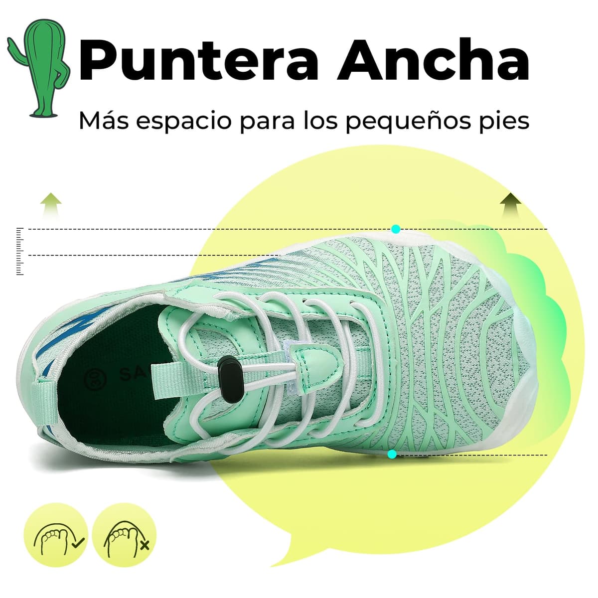 SAGUARO Zapatos descalzos para niños, de secado rápido, transpirables, con puntera ancha, talla 25-35 — view 4