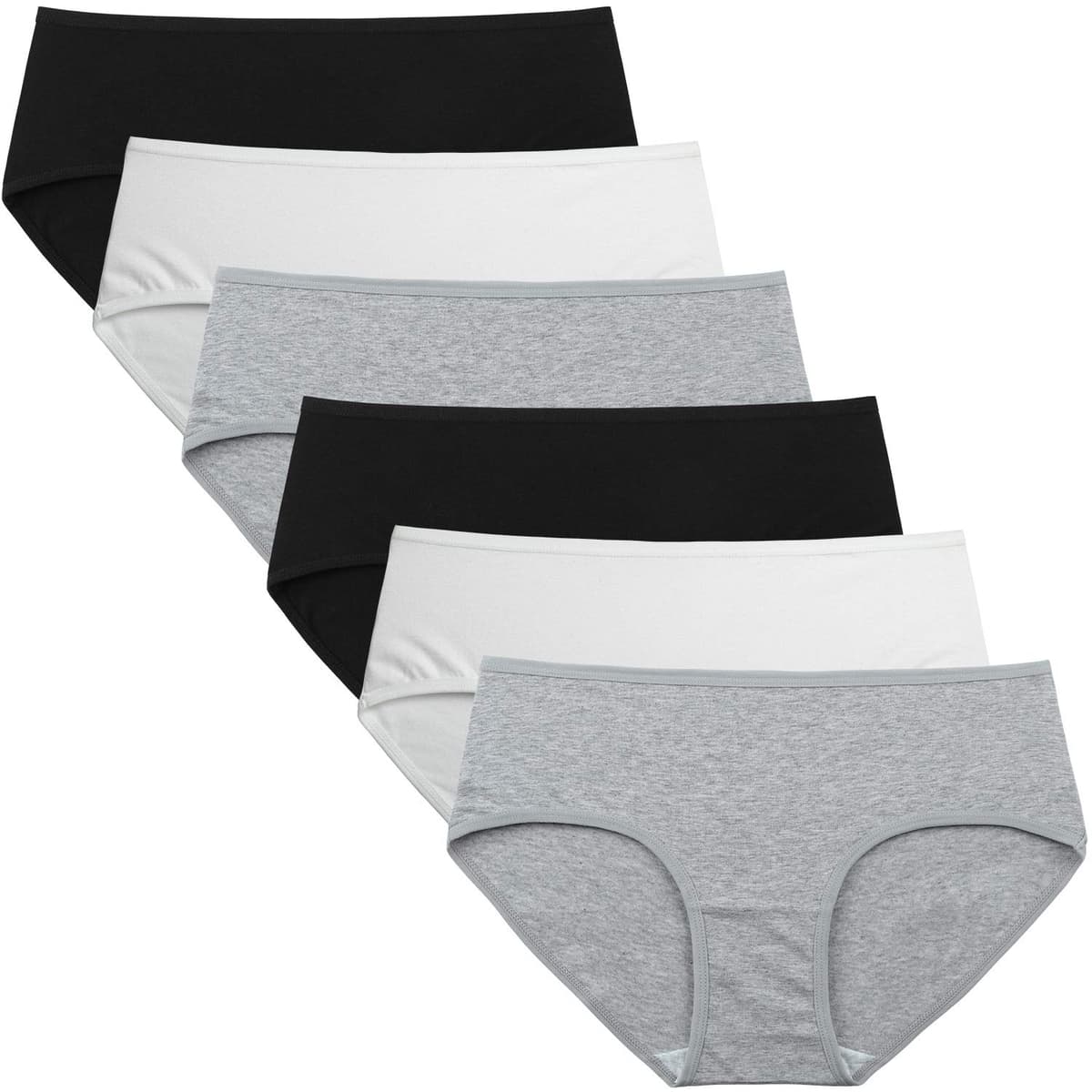 INNERSY Bragas Mujer Algodón Elástico Culotte Cintura Media Ropa Interior Cómodas y Suaves Pack de 6 — view 20