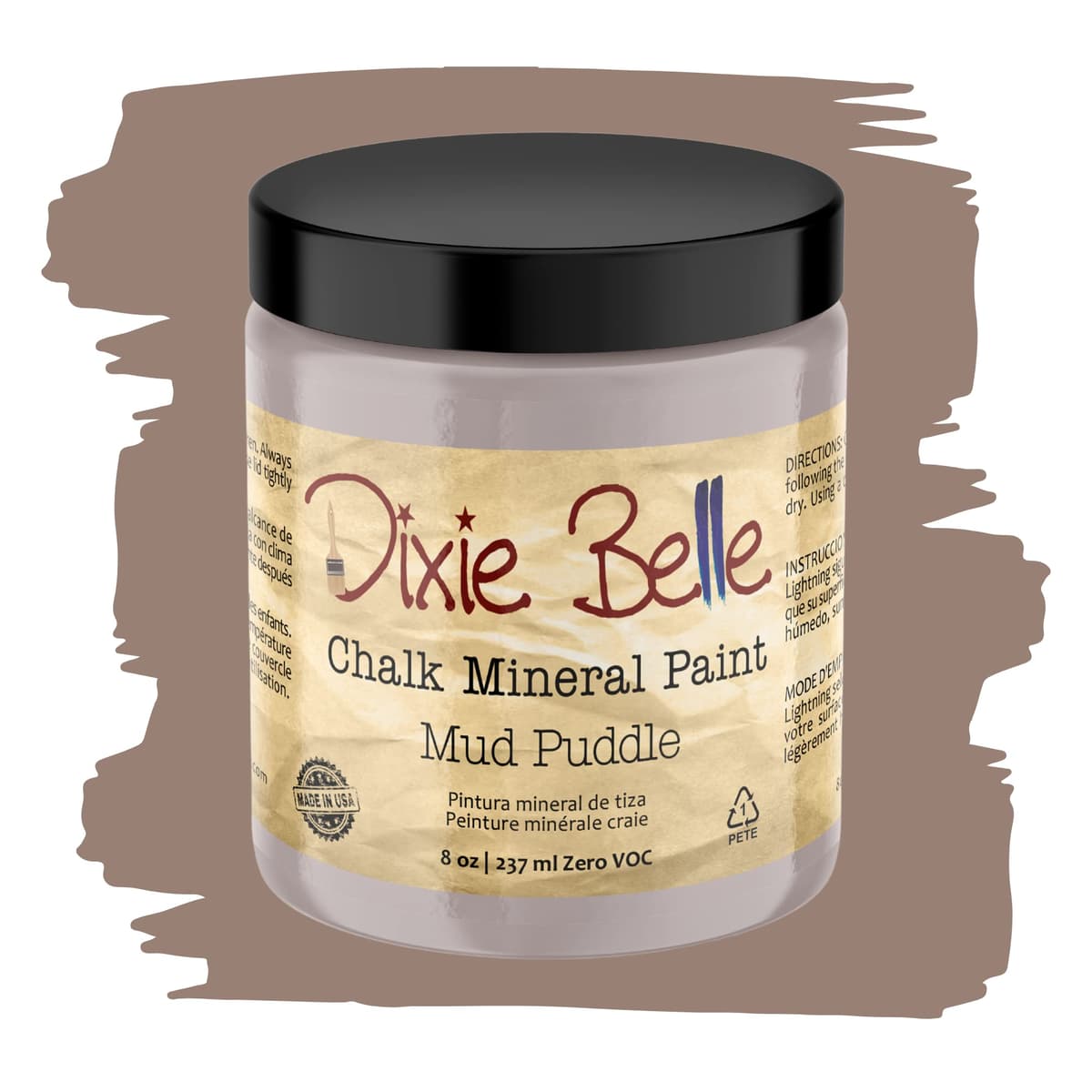Dixie Belle Paint Company Chalk Finish Furniture Paint - Caviar (32oz) - Matte Black Chic Chalk Mineral DIY Furniture Paint — view 211