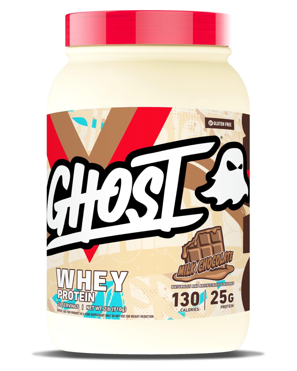 GHOST Whey Protein Powder, Nutter Butter - 2LB, 26G of Protein - Whey Protein Blend - ­Post Workout Fitness & Nutrition Shakes, Smoothies, Baking & Cooking - Cookie Pieces Inside — view 8