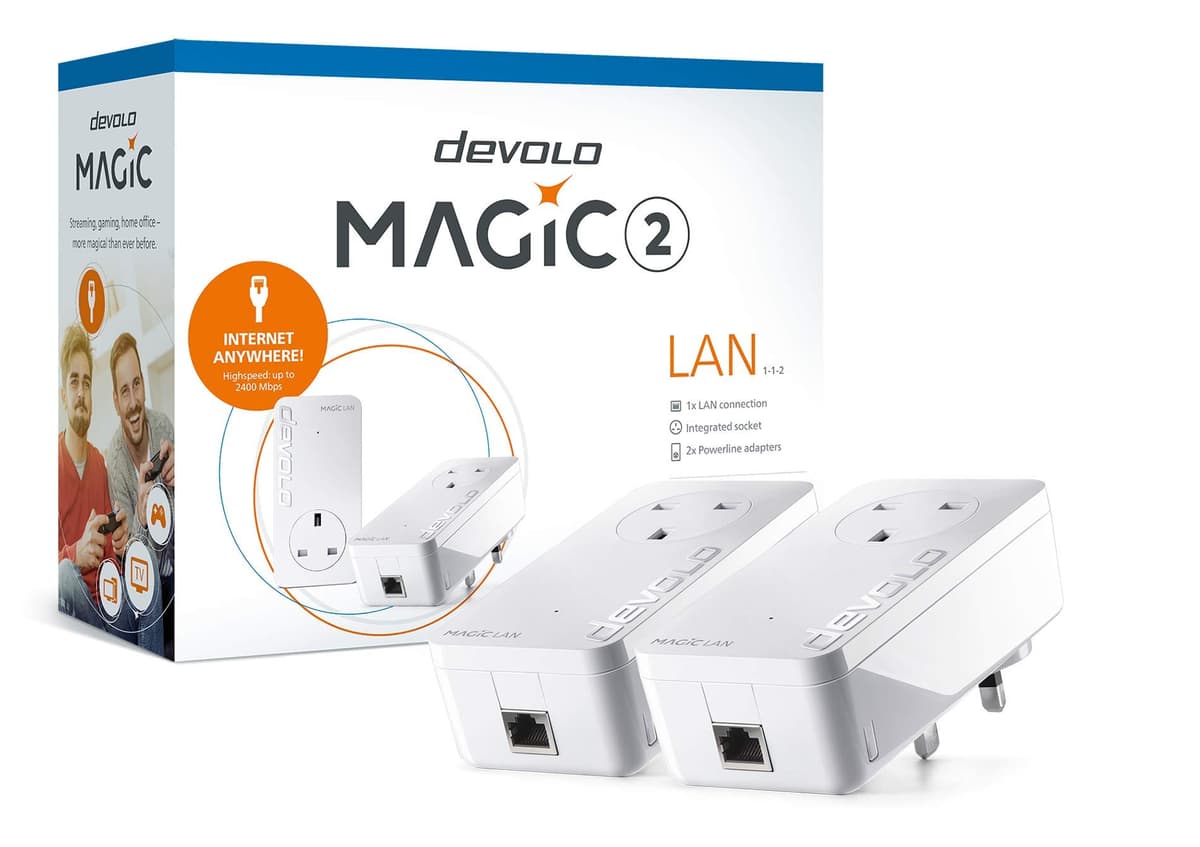 devolo Magic 2-2400 Lan Powerline Starter Kit: Powerline Kit (Up To 2400 Mbps For Your Powerline Home Network, 1x GB Lan Port, Ideal For Online Gaming, 4k/8k Uhd Streaming, Stable Home Working) — view 4