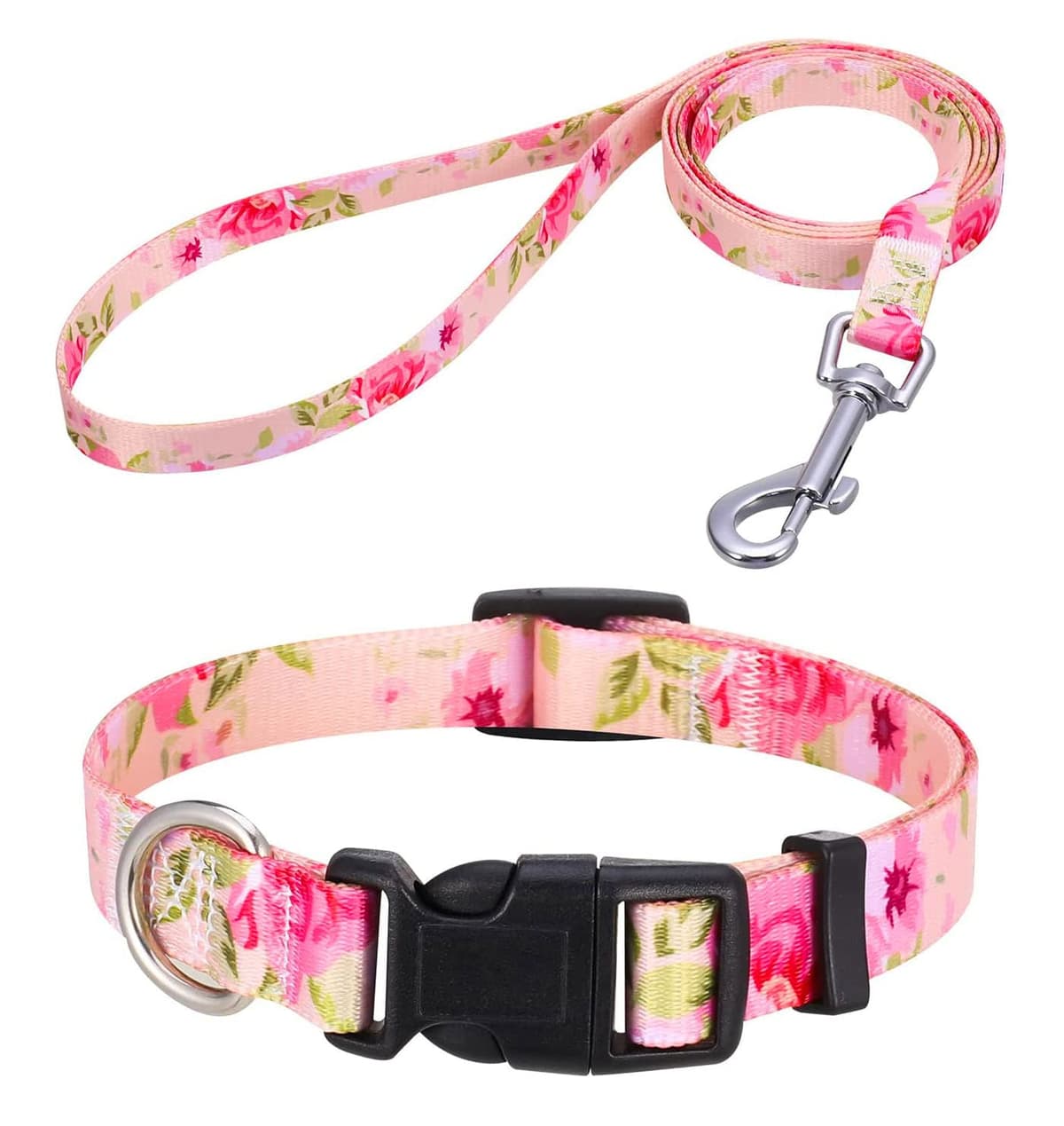 Mihqy Dog Collar for Small Dogs, Cute Small Medium Large Dog Pet Collar, with Floral Patterns, Soft Adjustable for Boy Girl Female Male Puppy Dog Collar(Floral Pink,S) — view 23