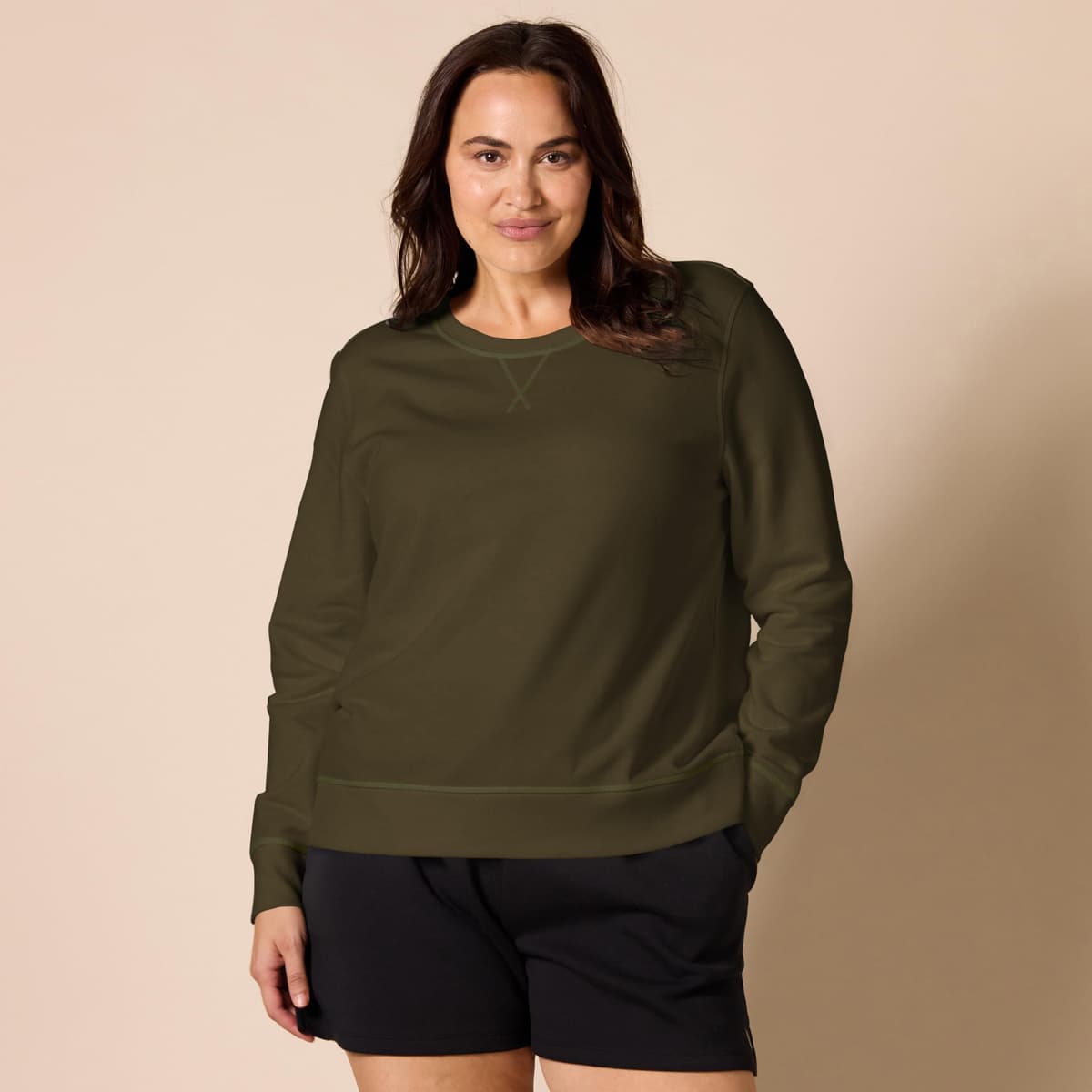 Amazon Essentials Mujer Sudadera con Cuello Redondo de Forro Polar (Disponible en Tallas Grandes) — view 108