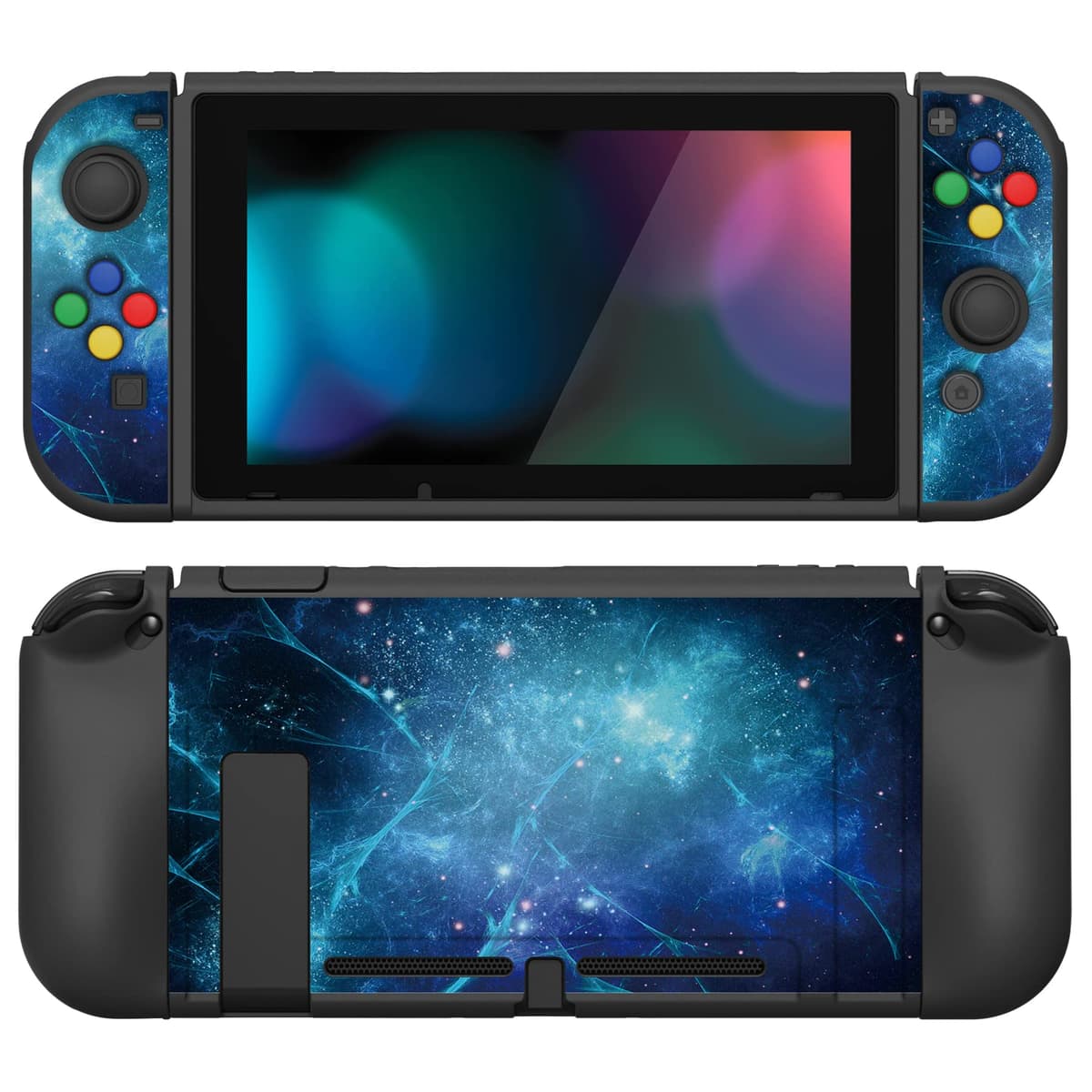 playvital ZealProtect Soft Protective Case for Nintendo Switch, Flexible Cover Protector for Switch with Screen Protector & Thumb Grip Caps & ABXY Direction Button Caps - Cherry Bunny & Cherry Bear — view 56