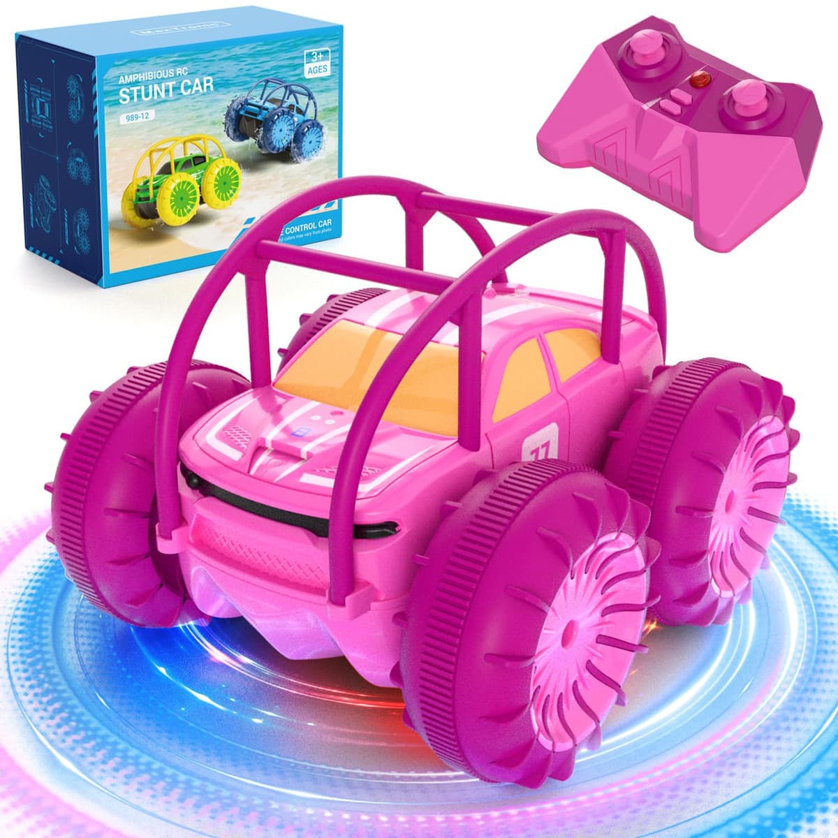 MaxTronic Coche Teledirigido de Carga Directa para Niños - Coche RC Anfibio 2.4G 360° - 15KM/H - 4WD - Coche de Acrobacias Todoterreno con LED Ajustable - Niños y Niñas de 3-12 Años — view 10