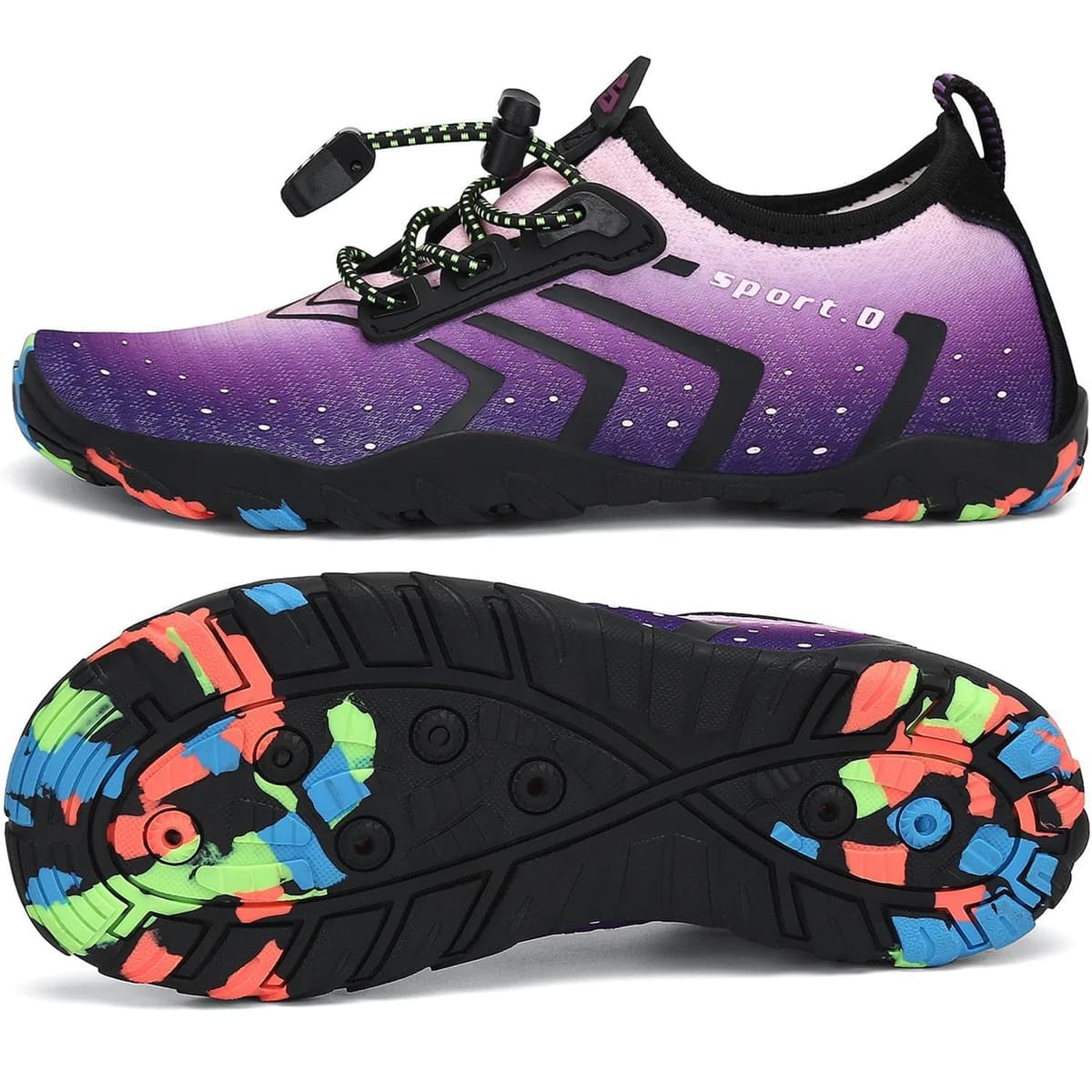 SAGUARO Escarpines Niño Niña Zapatillas de Agua Respirable Zapatos Agua Antideslizante Zapatillas Playa Escarpines Piscina Calzado para Natacion Surf Acuaticas,Gr 24-36 EU — view 21
