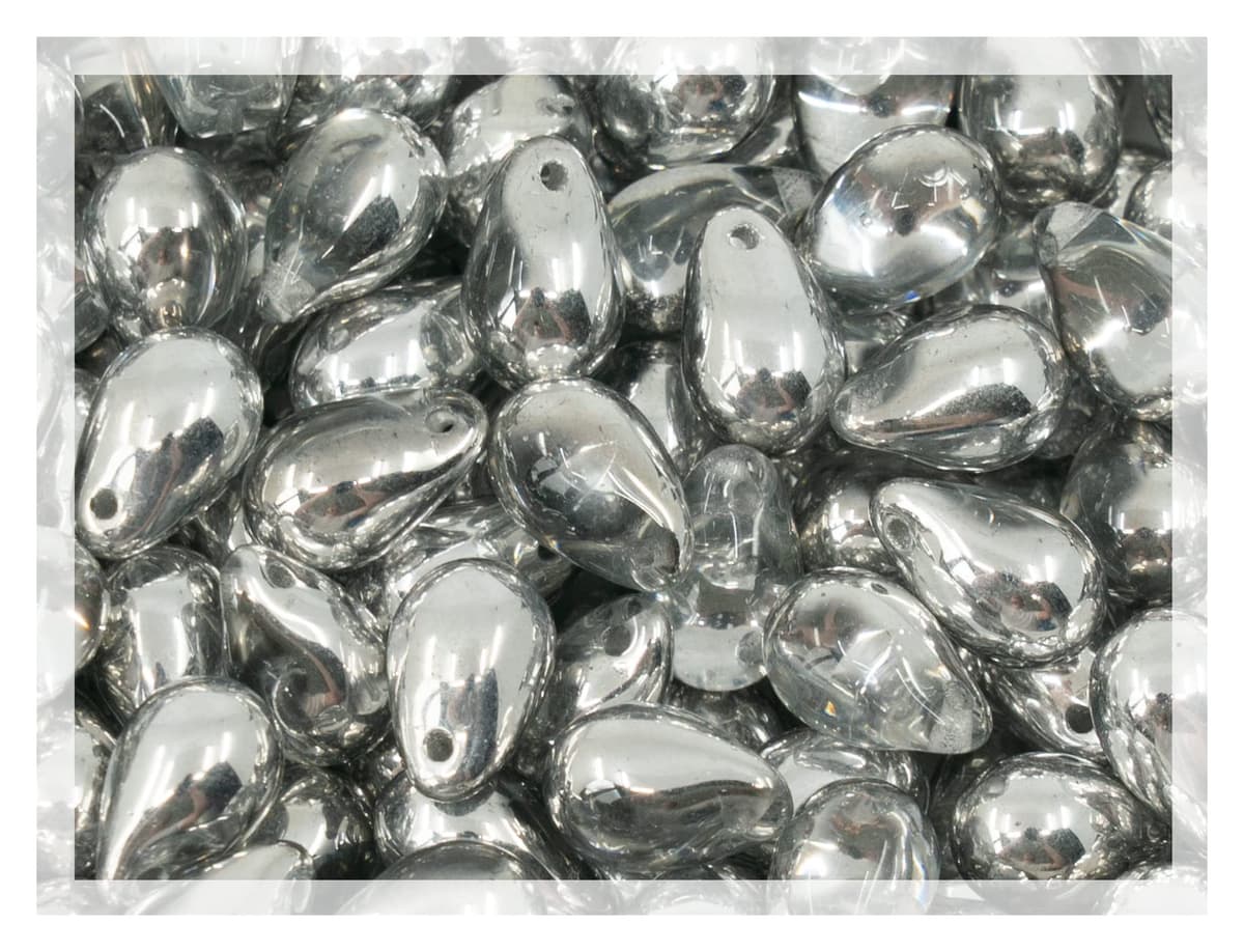 Czech 50-Piece Glass Beads, 6x9mm, Teardrop Siam Red — view 27