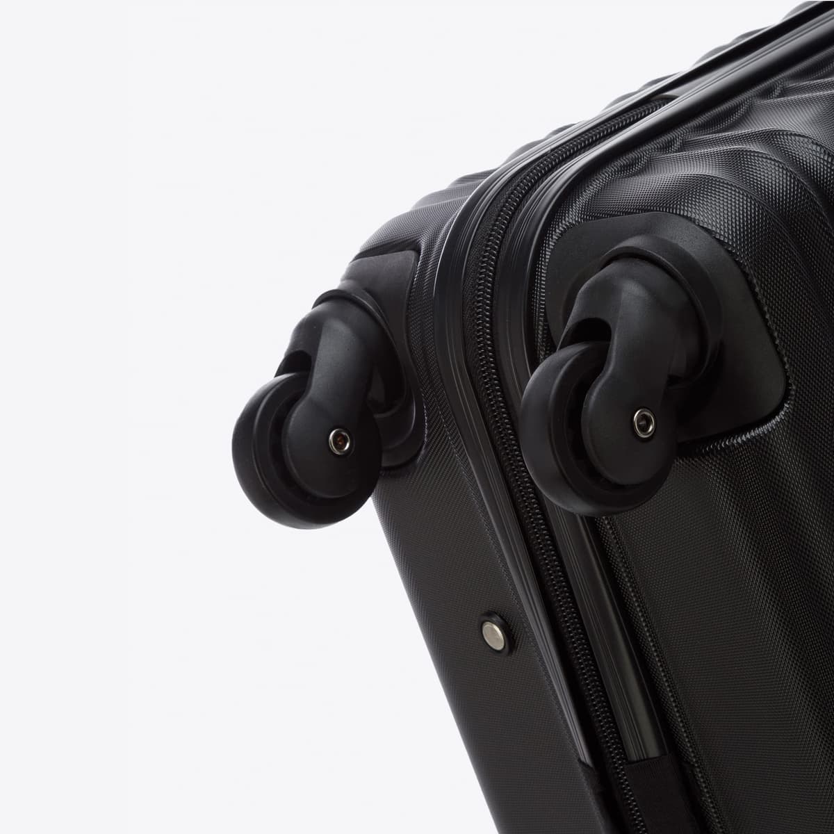 WITTCHEN Maleta Grande Trolley ABS rígido para facturación con 4 Ruedas giratorias Cerradura de combinación asa telescópica Groove Line Negro Ryanair/Vueling/Iberia/easyJet/Iberia Express — view 6
