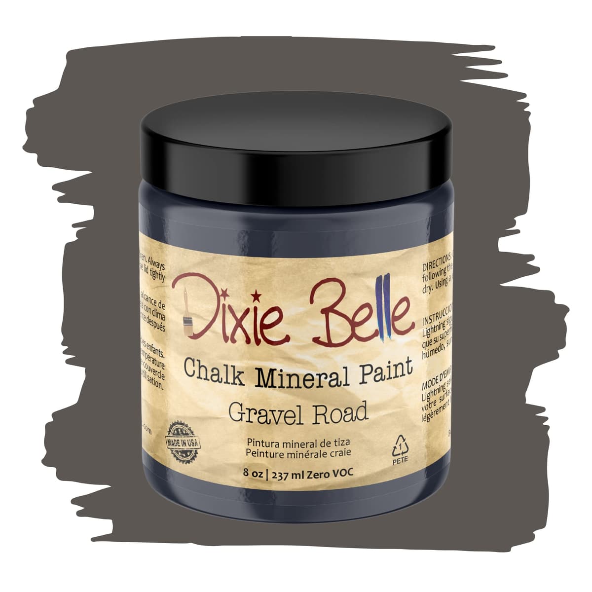 Dixie Belle Paint Company Chalk Finish Furniture Paint - Caviar (32oz) - Matte Black Chic Chalk Mineral DIY Furniture Paint — view 60