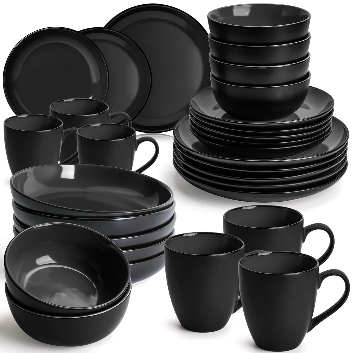 MIAMIO - 6 x 350 ml Juego de Taza de Café/Copa de desayuno - Le Papillon Colección (Negro) — view 38