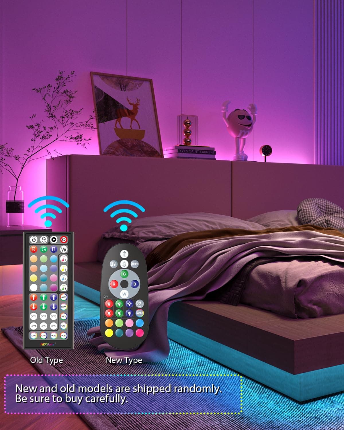 Mexllex LED Strip Lights 10M (1X10M) APP Control Colour Changing LED Lights with Remote, Music Sync Built-in Mic, SMD RGB Light Strips RGB LED Strip, Led Lights for Bedroom Home Decoration — view 3