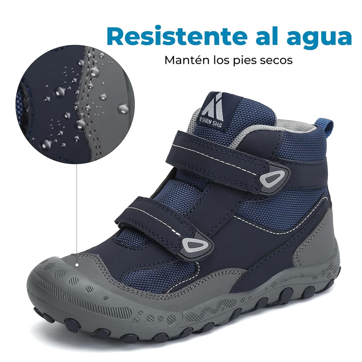Mishansha Unisex Niños Zapatos de Senderismo para Antideslizante y Ligero Botas para niña Botas de Montaña — view 2