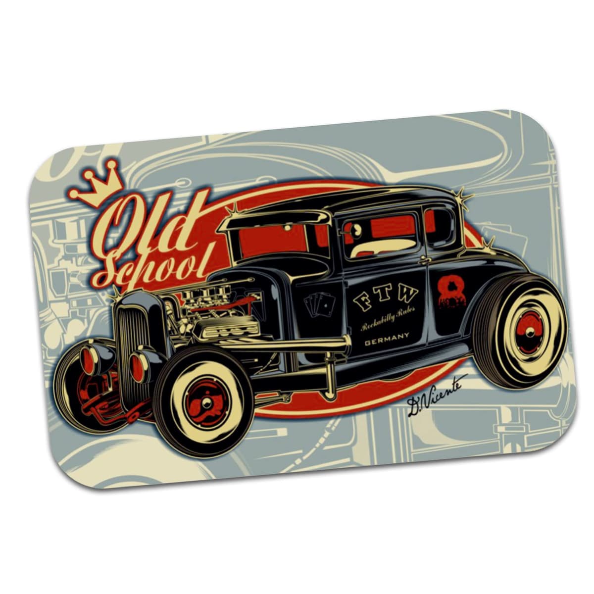 Finest-Folia Pegatina retro vintage Old School Ace Kult Rockabilly — view 47