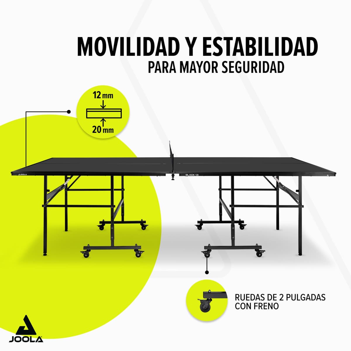 JOOLA Inside 13 Mesa de Ping Pong Mesa de Ping Pong de Interior Plegable – Montaje rápido – Incluye Red incluida, 274 x 152,5 x 76 cm — view 3