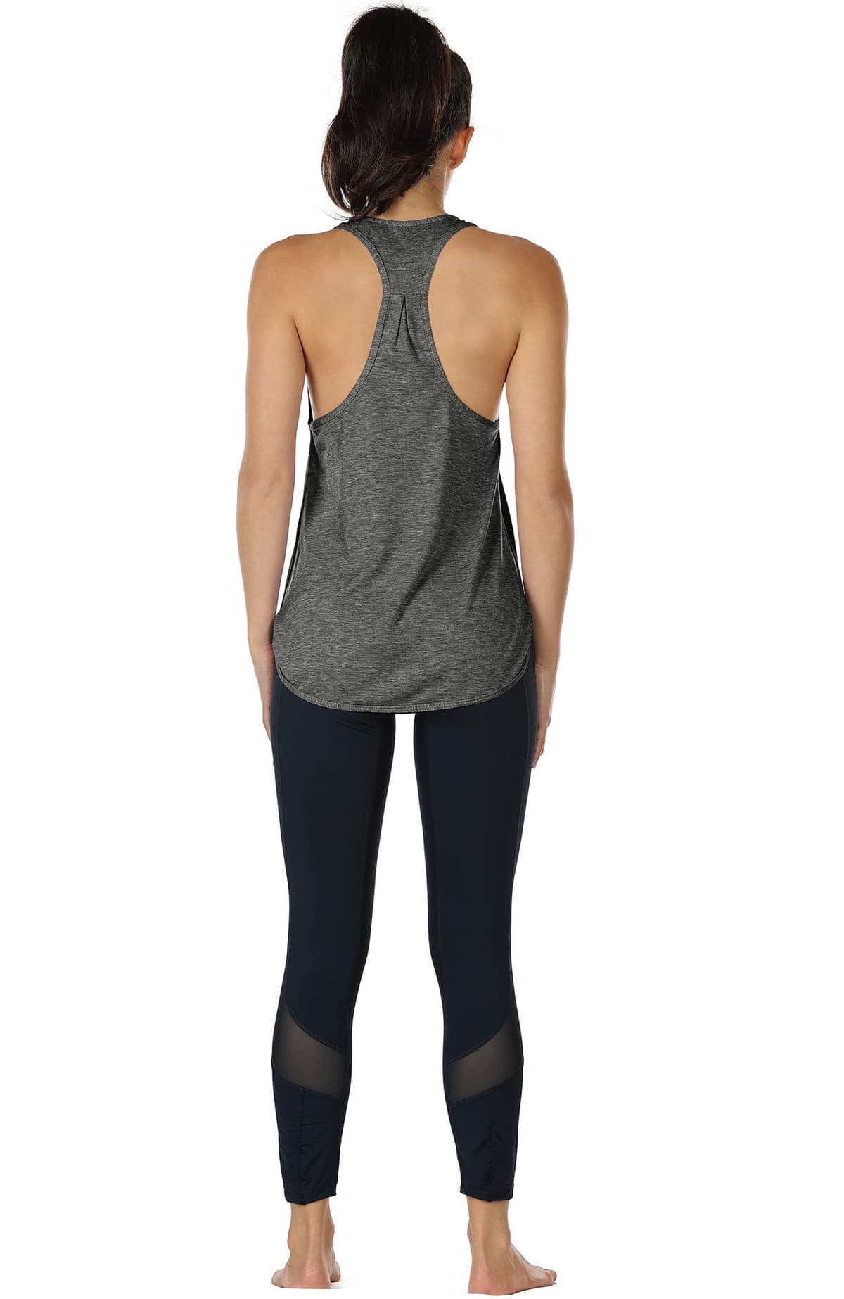 icyzone Camiseta sin Mangas de Fitness para Mujer Racerback Chaleco Deportivo — view 4