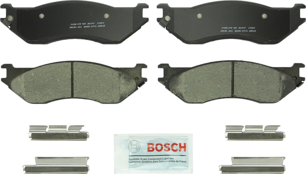 Bosch BC914 QuietCast Premium Ceramic Disc Brake Pad Set For: Acura ILX; Honda Accord, Civic, CR-V, Element, Fit, Front — view 309
