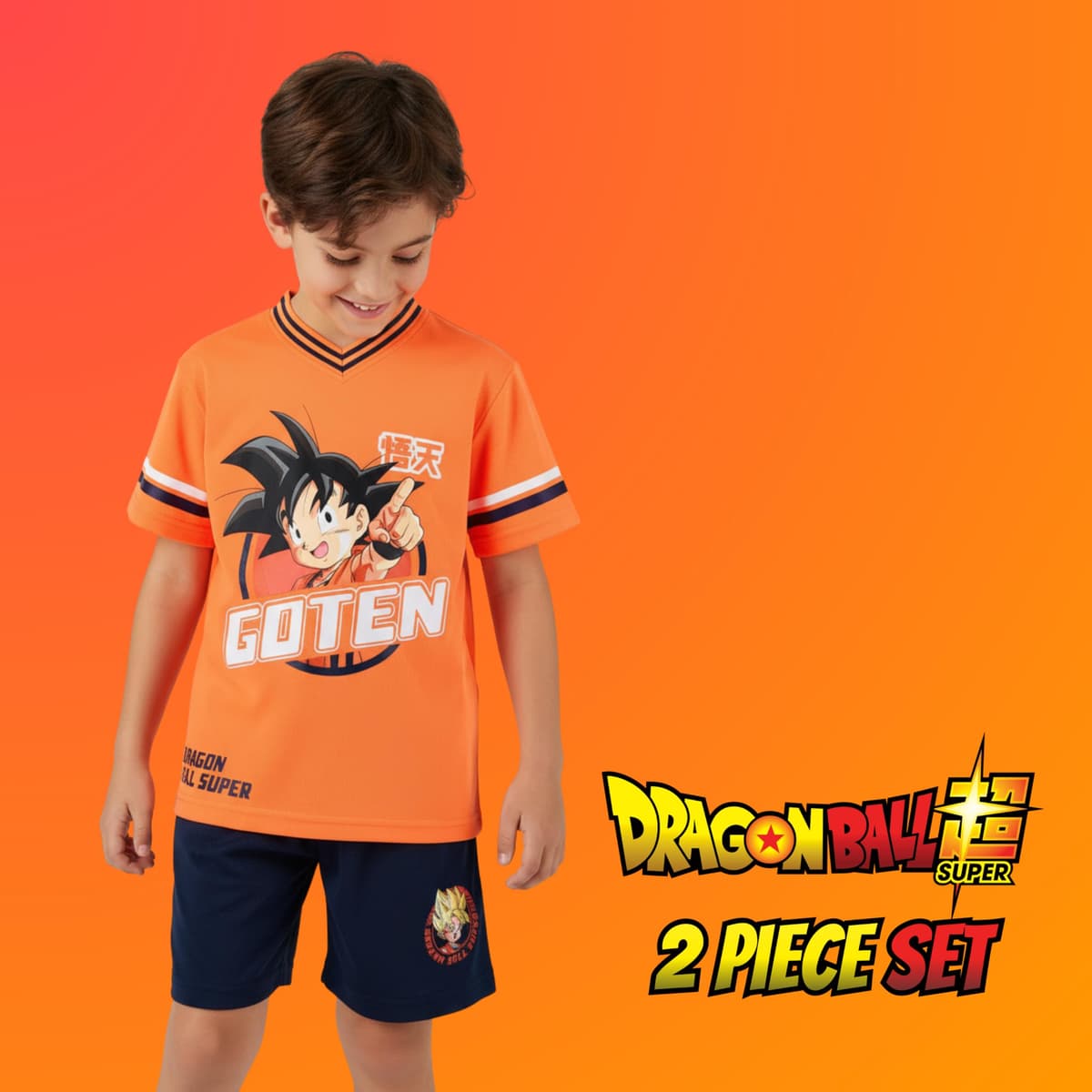 Dragon Ball Z Camiseta y Pantalon para Niño, Conjunto 2 Piezas Camiseta Manga Corta y Pantalon Corto, Tallas 4 a 12 Años — view 2