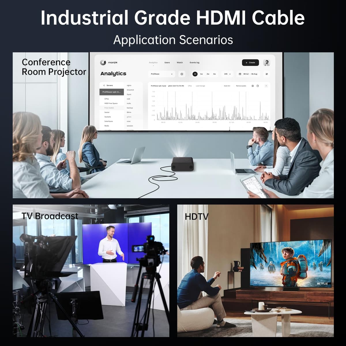 TEFLOTY Cable HDMI 2.1, Cable HDMI 8K de Alta Velocidad Ultra HD 48Gbps 8K@60Hz 4K@120Hz 7680P eARC HDCP 2.2&2.3 DTS:X Compatible con HDTV, PS5/4/3, Xbox Series X/S, Monitor Mehr (1M) — view 5