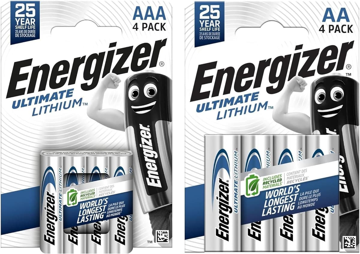 Energizer Ultimate Lithium AAA Pilas (Paquete de 4) - Una de Las Pilas AAA de Mayor duración del Mundo - para Dispositivos de Alto Consumo - Embalaje 100% reciclable - 25 años de Vida útil — view 6