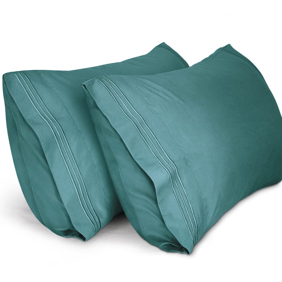 Lirex 2-Pack Fundas de Almohada 1800 hilos, Fundas de Almohada de Microfibra Suave Cepillada, Transpirables sin Arrugas y Lavables a Máquina (50x70 cm, Blanco) — view 14