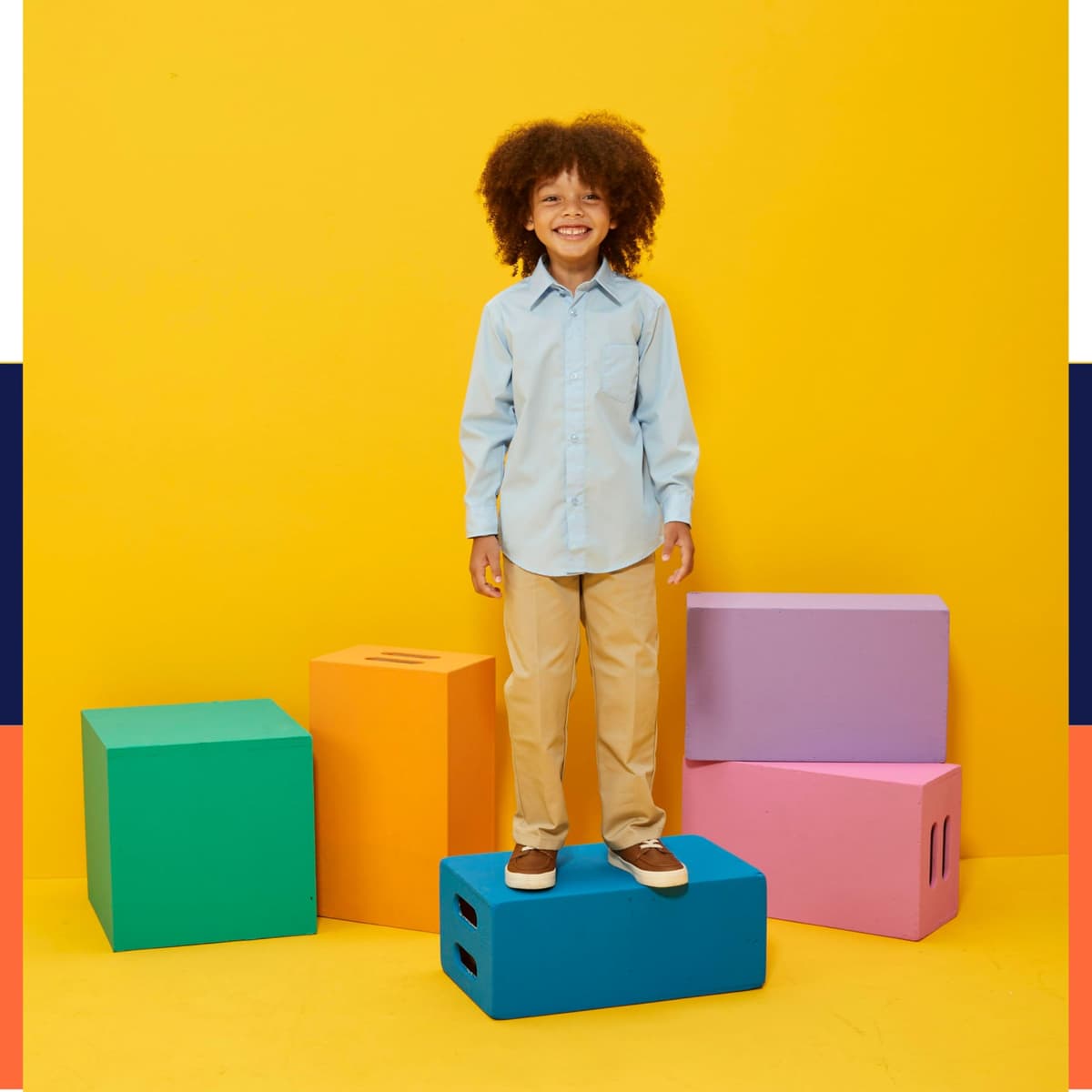 French Toast Boys' Expandable Collar Button Down Dress Shirt with Long Sleeves (Standard & Husky) — view 7