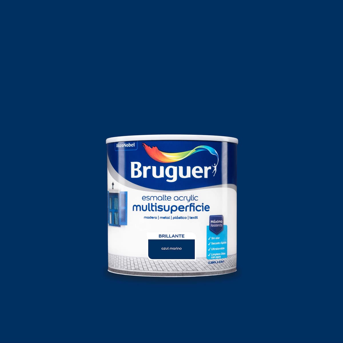 Bruguer Acrylic Multisuperficie Esmalte al agua Satinado - Pintura 750 mL, Blanco Permanente — view 54