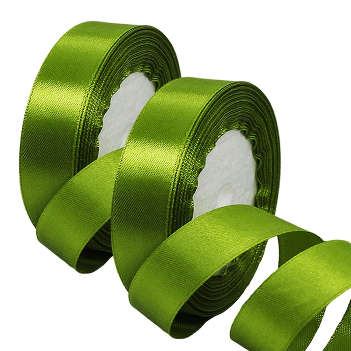 40mm Wide White Ribbon Thick Wedding Car Ribbon 22m, 1.5 inch Thick White Satin Ribbon for Gift Wrapping Wedding Car Christmas Birthday Cake Hair Bow Florist Bouquet Crafts Decorations — view 143