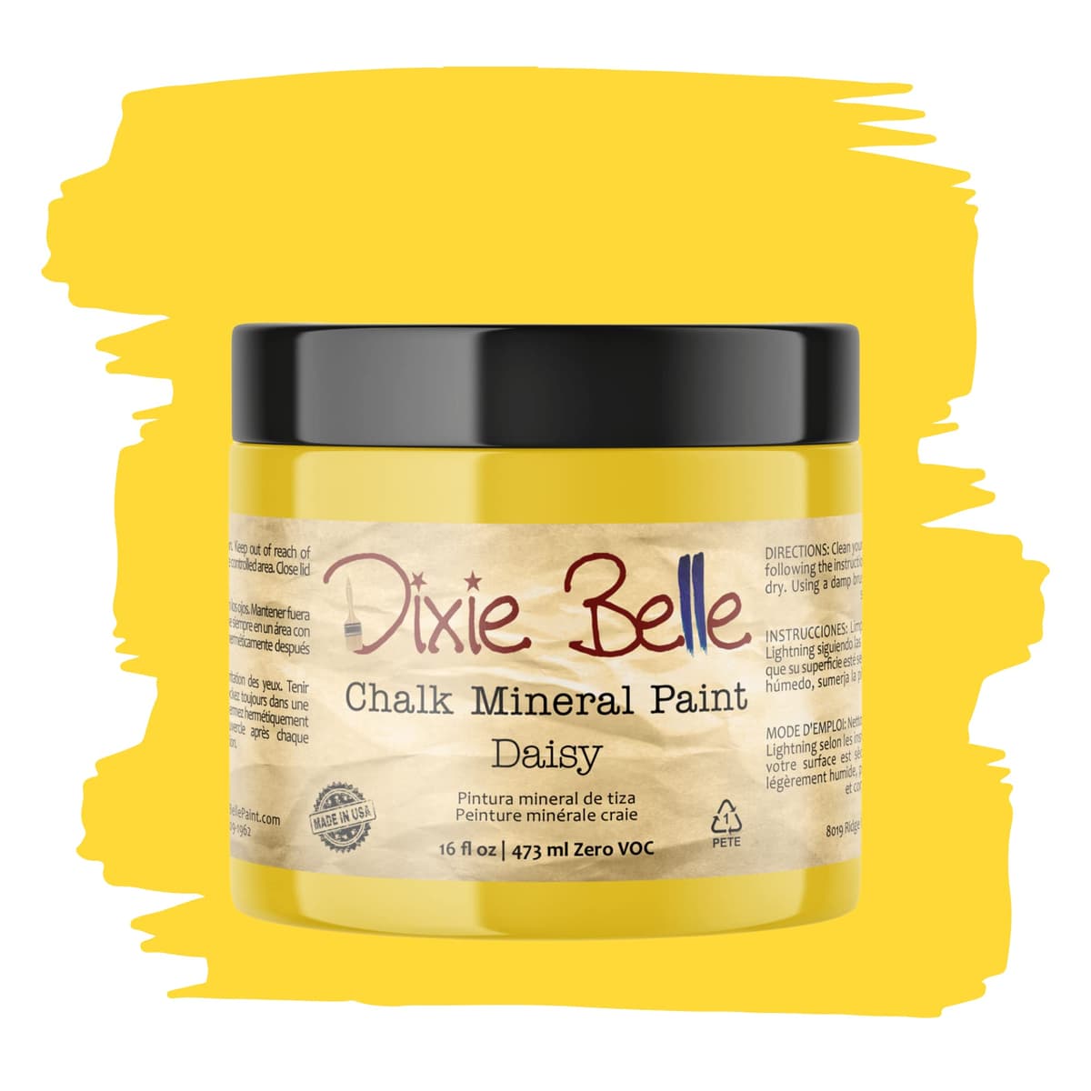 Dixie Belle Paint Company Chalk Finish Furniture Paint - Caviar (32oz) - Matte Black Chic Chalk Mineral DIY Furniture Paint — view 38