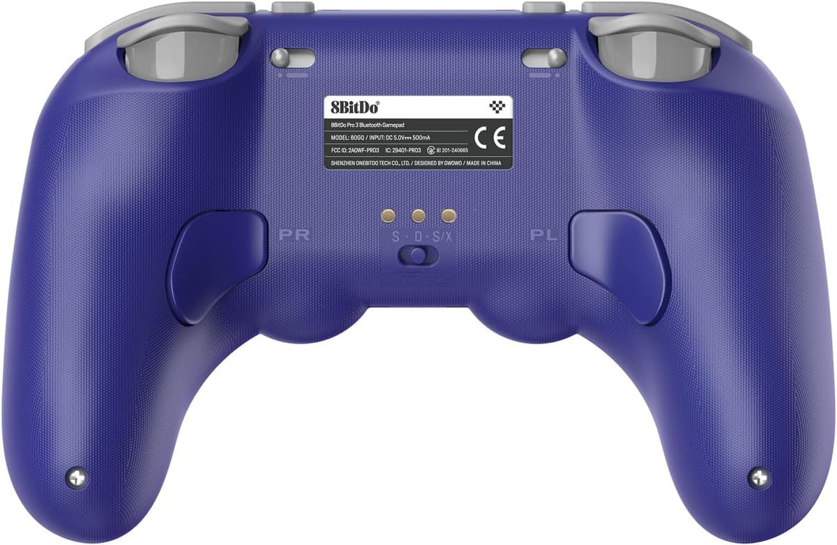 8BitDo Pro 3 Bluetooth Controller for Switch/Switch 2 – TMR Joysticks, Swappable ABXY Buttons, Pro Back Buttons, Charging Doc — view 3