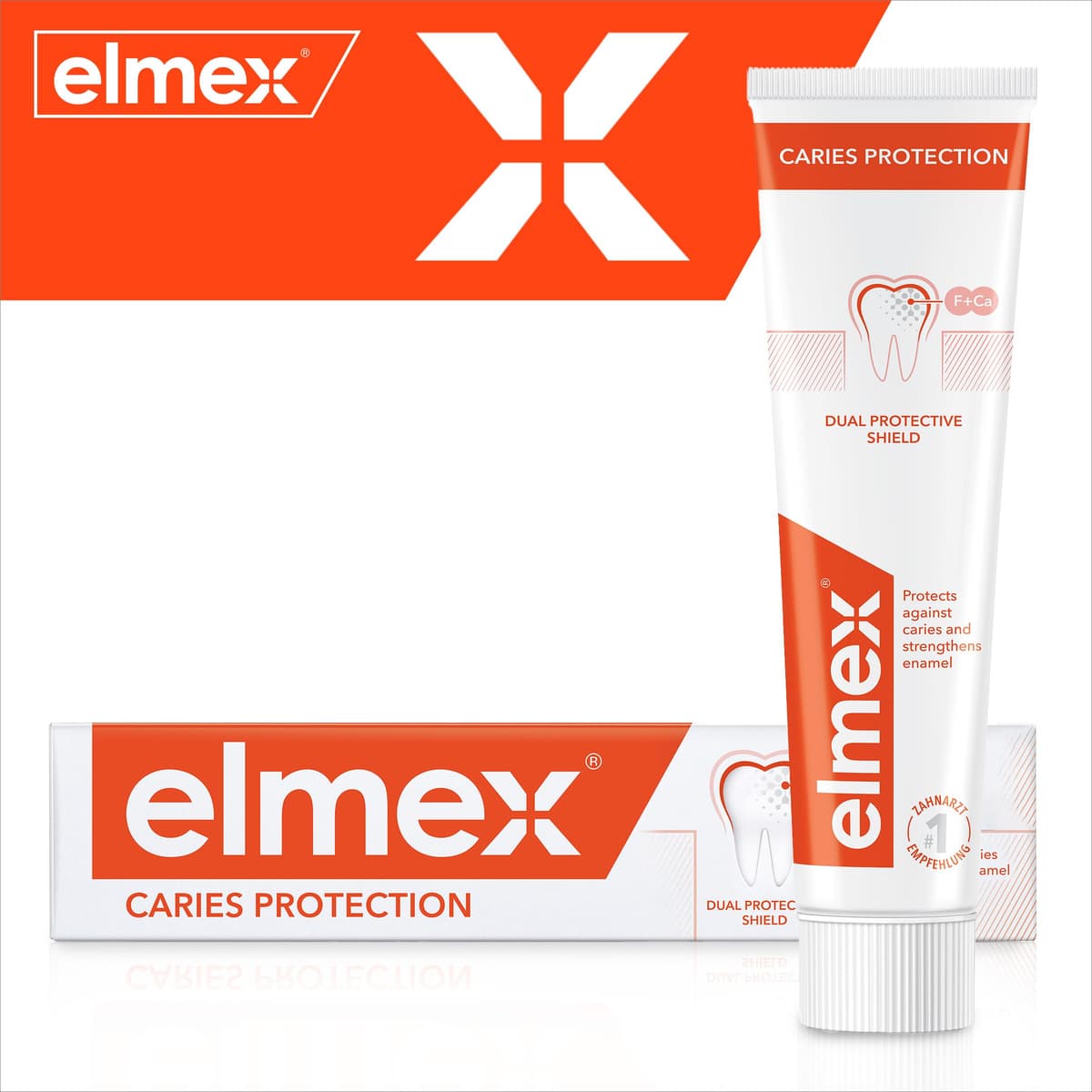 Elmex Protección Anticaries Pasta de Dientes Anticaries 2x75ml, Protege de las caries, remineraliza el esmalte, ayuda a reducir la pérdida de minerales, forma una capa protectora sobre los dientes — view 2