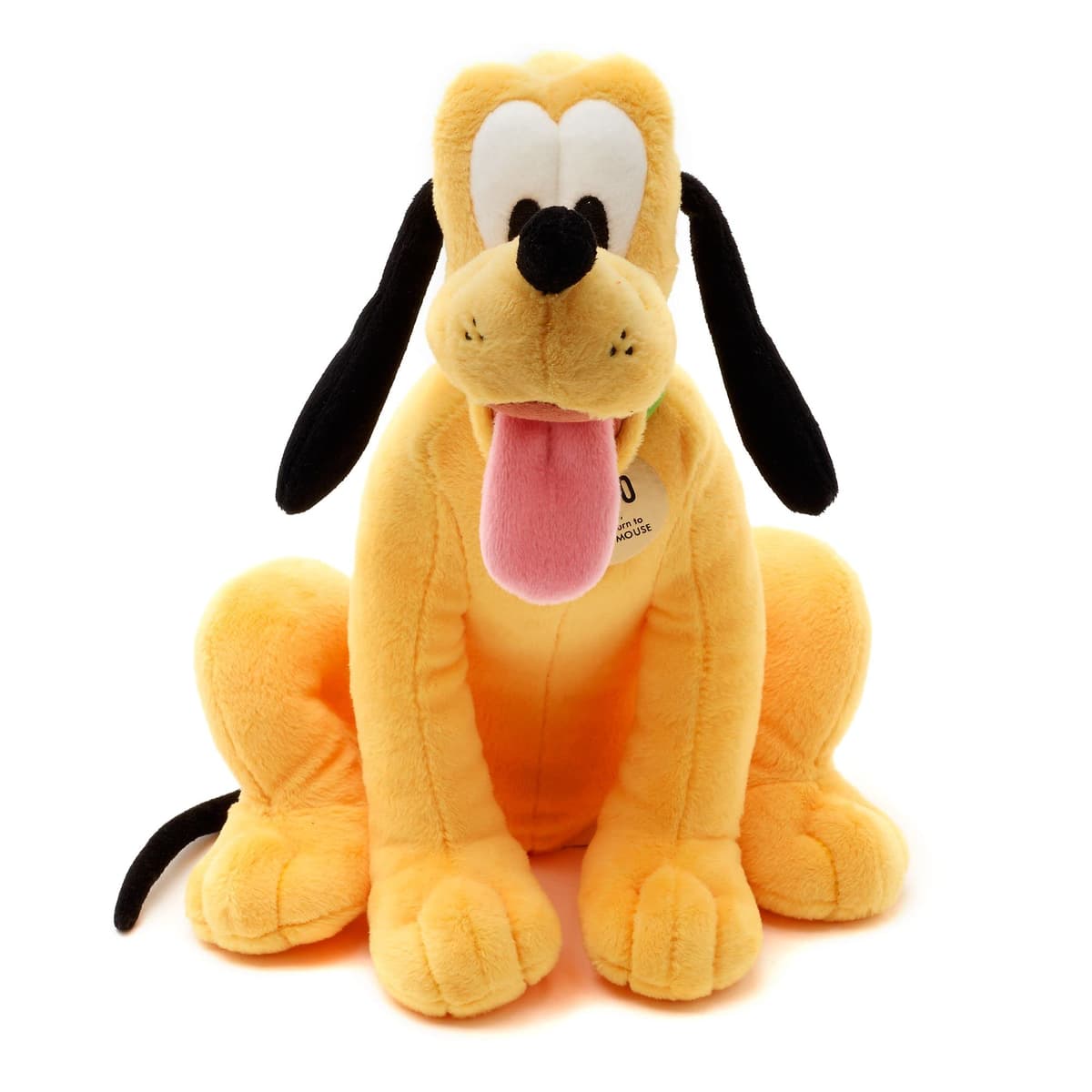 Disney Store Peluche pequeño de Pluto, Altura: 25 cm, el emblemático Pluto de Peluche Presenta su Aspecto característico y Lleva un Collar con un Texto, Adecuado para Todas Las Edades. — view 4