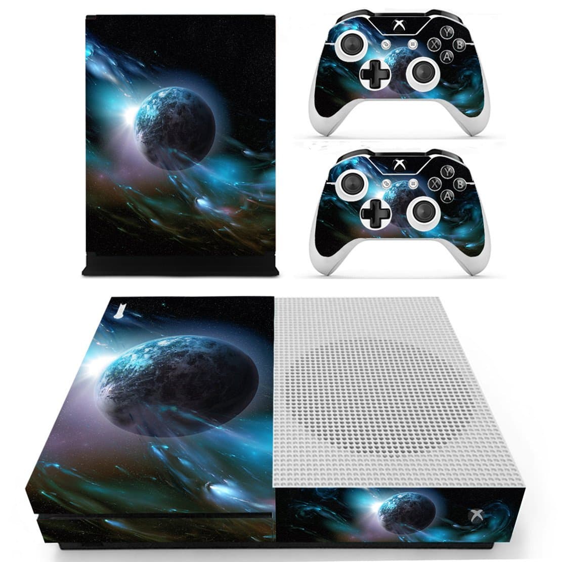 DOTBUY Vinyl Decal Full Body Skin Sticker For Microsoft Xbox One S Console And 2 Controllers And Kinect 2.0 (All White) — view 26