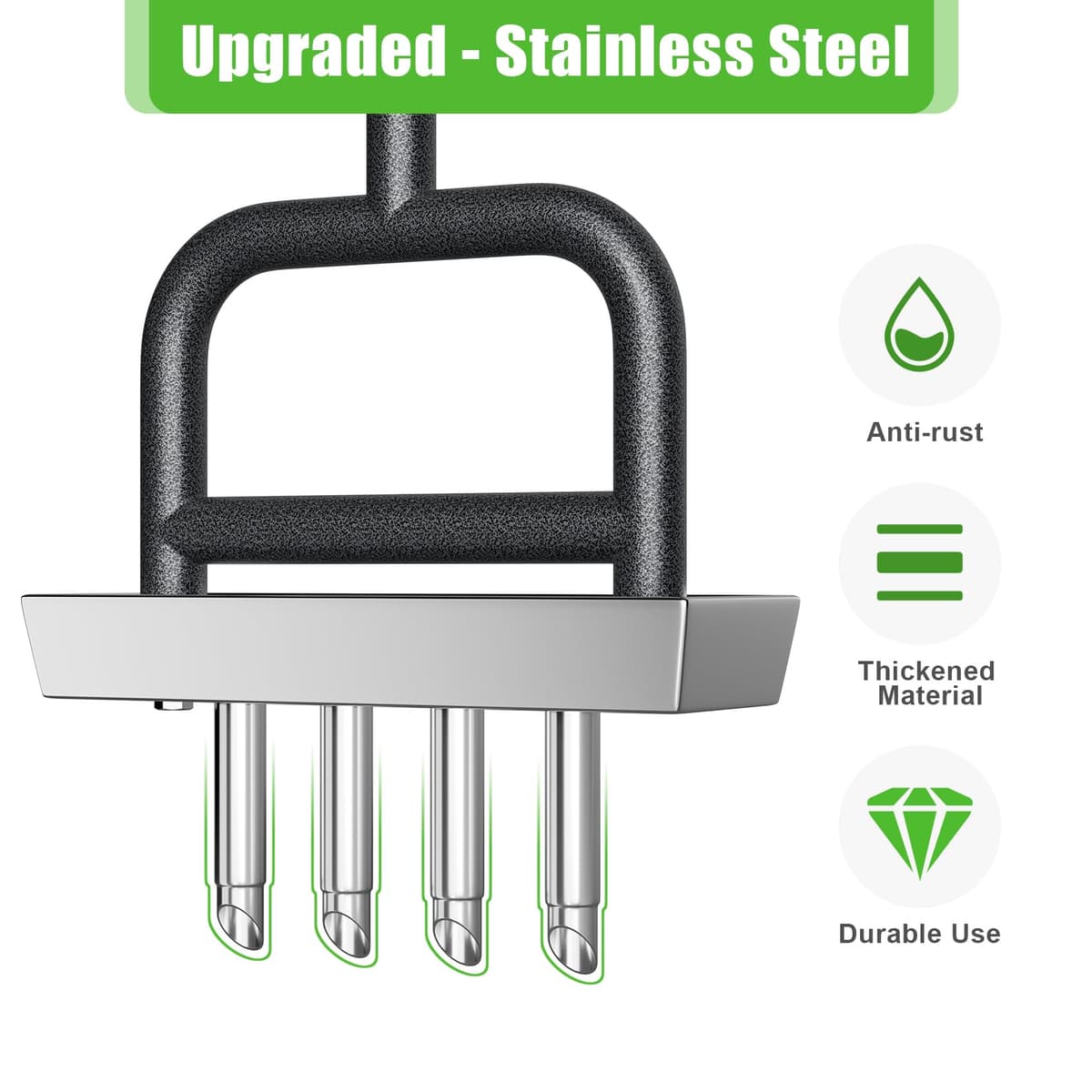 Yornoli Lawn Aerator Tool – Heavy Duty Hollow Tine Manual Coring Aerator with 4 Stainless Steel Pluggers, Soil Core Storage Tray & Long Handle Soft Grip for Compacted Soil Lawn Health & Clay Release — view 3