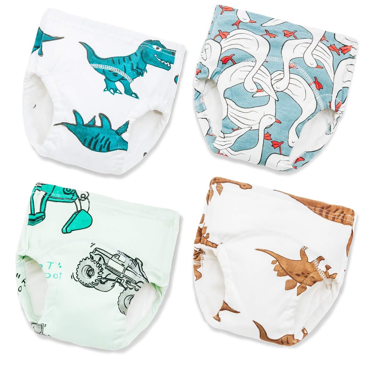 Joyo roy Training Pants for Baby Boy 4pack Potty Training Pants Reusable Nappies Nappy Pants Absorbent Underwear For Toddlers Nappy Pants Reusable Training Pants Potty Trainer Underwear For Boys