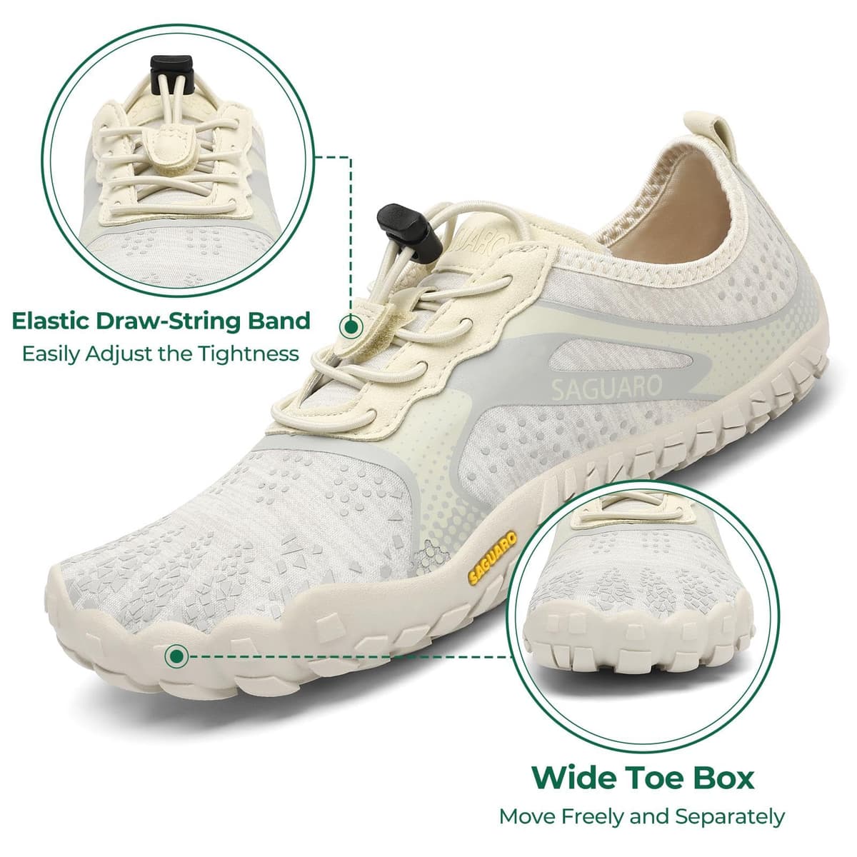 SAGUARO Barefoot Hombre Mujer Zapatillas Minimalistas para Zero Drop Soles y Wide Tox Box,Gr.35-48 EU — view 2