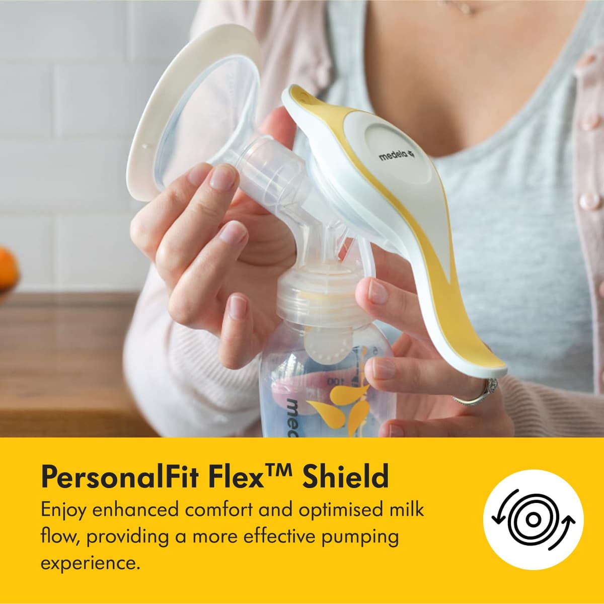 Medela Harmony Manual Breast Pump, Compact Swiss Design with PersonaFit Flex Shields and Medela's 2-Phase Expression Technology — view 6