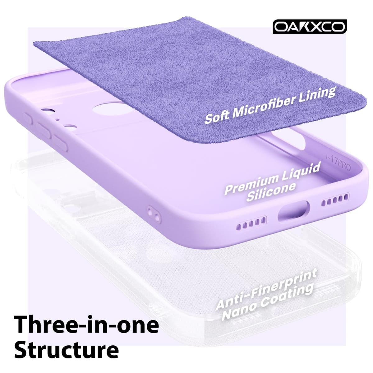 oakxco for iPhone 17 Pro Max Phone Case Liquid Silicone, Cute Thin Slim Grip Soft Rubber Gel for Women Men, Smooth Matte TPU Plain Solid Color Girly Simple Case with Camera Cover, Light Pink — view 1357