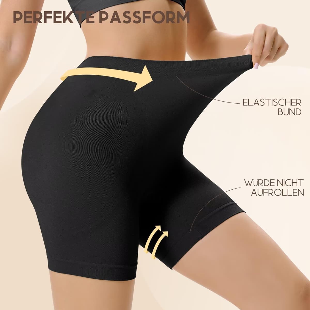 YouShow 3 Pack Pantalon Antirozaduras Mujer Debajo la Falda Pantalones Cortos Vestir Braga Anti Roce — view 4