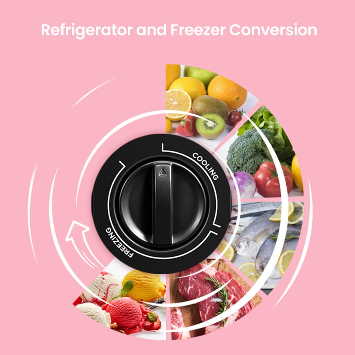 COMFEE' RCC102BL2UK(E) 99L Freestanding Chest Freezer, Refrigeration and Freezer Conversion, Inverter Compressor, 4 Star Freezer Rating, Quiet 38dB, Suitable for Outbuildings & Garages, Black — view 5