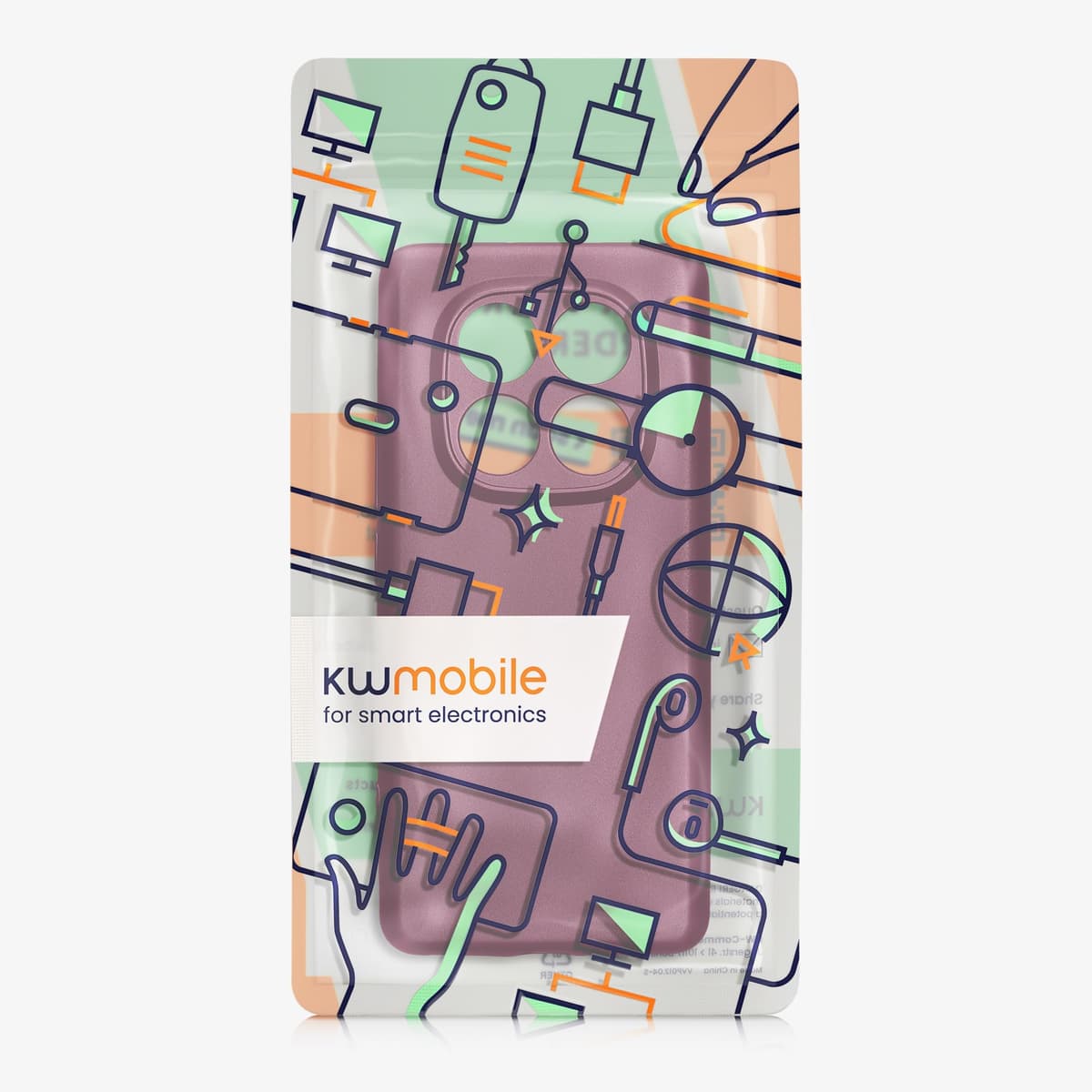kwmobile Carcasa Compatible con Xiaomi Redmi Note 14 Pro 5G / Poco X7 Funda - Funda Ultrafina de TPU con Bordes elevados - Lavanda Metalizado — view 7