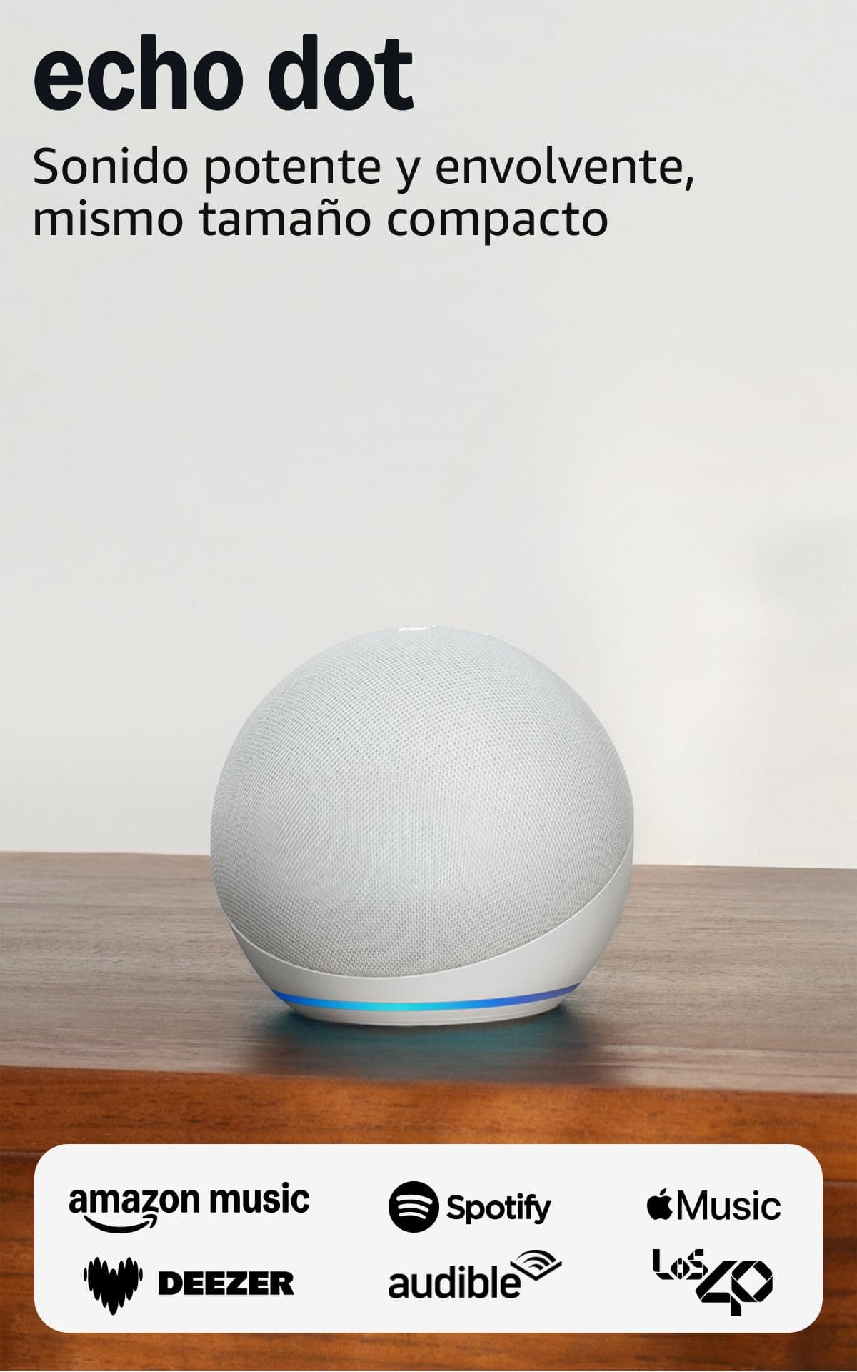 Echo Dot (Última generación) | Altavoz inteligente wifi y Bluetooth, con sonido más potente y de mayor amplitud | Blanco, con Acceso Anticipado a Alexa+