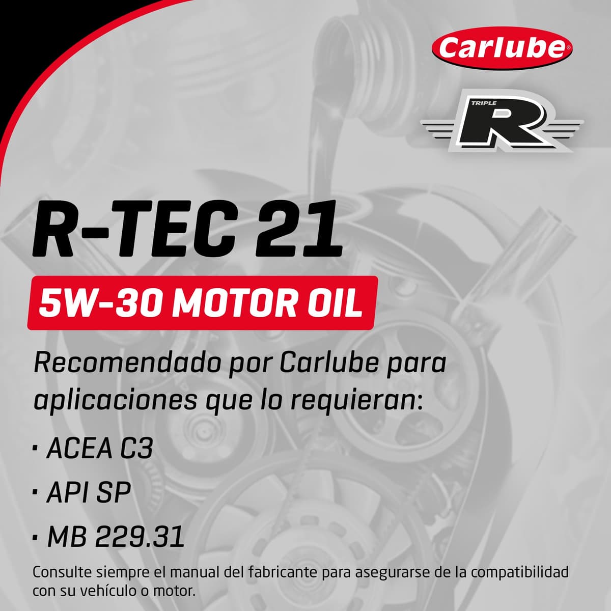 Carlube Triple R KBW005 R-TEC 21 5W-30 Aceite de motor totalmente sintético, 5 L — view 4