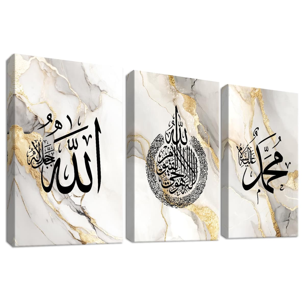3 Panels Black White Canvas Wall Art Love Home Motivational Quotes Painting on Canvas Print Picture for Living Room Hallway Stairs Bedroom Bathroom Wall Decor Ready To Hang 90x40cm(12"x16"x3pcs) — view 33