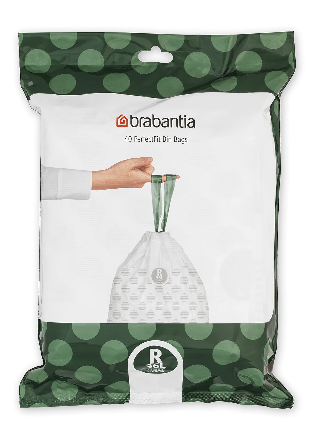 Brabantia Bolsas de Basura PerfectFit (Código L/40-45L) Extra Resistentes Bolsas con cinta de cierre (40 Bolsas) — view 35