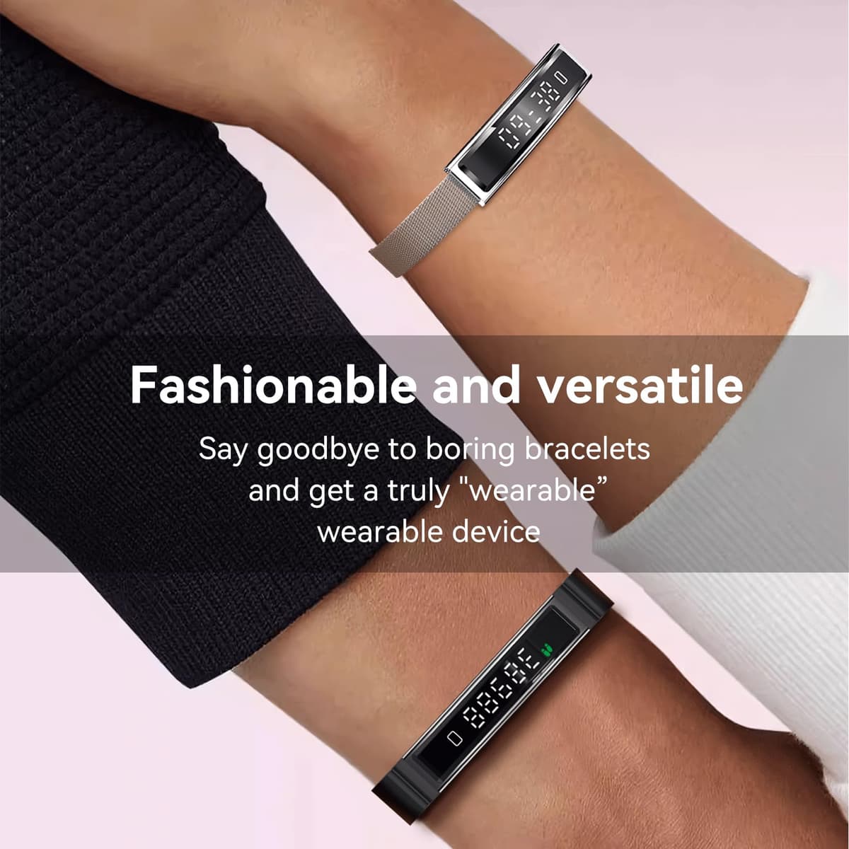Health Smart Bracelet,Fitness Tracker with Heart Rate, Sleep Monitoring, Blood Oxygen, Step Counting for iOS and Android, No Subscription Fee, Waterproof — view 6