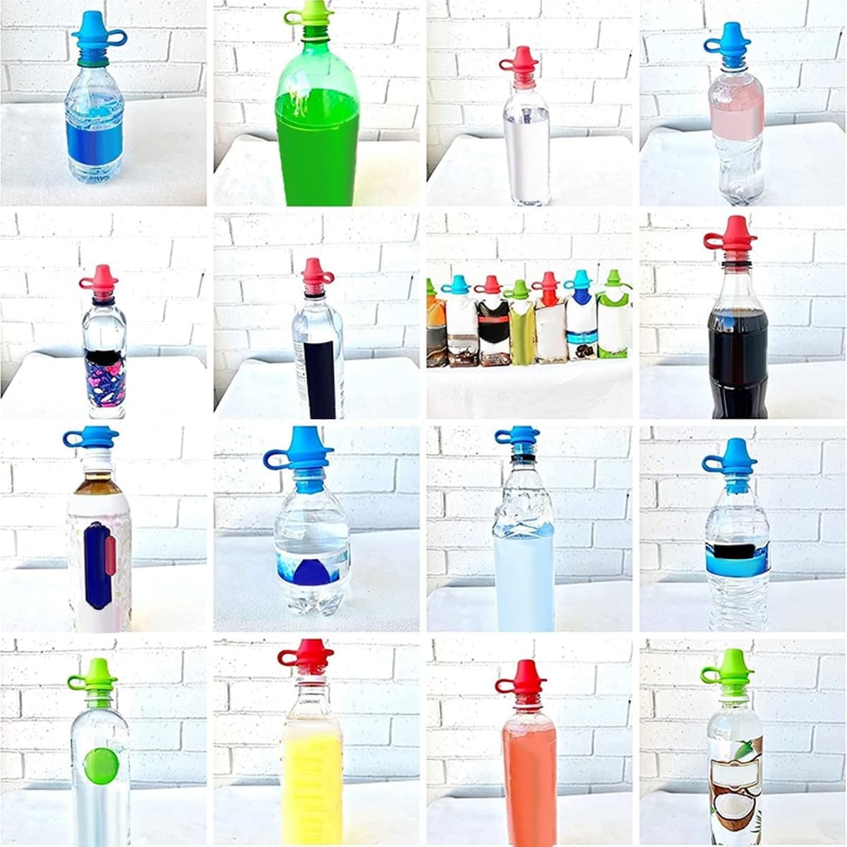 Hidyliu Silicone Proof Sipping Spout Cap Turning Water Bottle Into Straw Cup for Kids Children, Lightweight and Durable, 4Pcs Sippy Spout for Standard 28mm Water Bottles, Safe for Infants and Adults — view 7