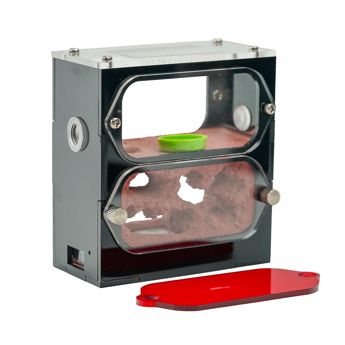 Terra Core Series – DualView S Ant Farm for Live Ants, Small Colony Acrylic Formicarium with Outworld, Beginner Ant Nest Habitat for Observation
