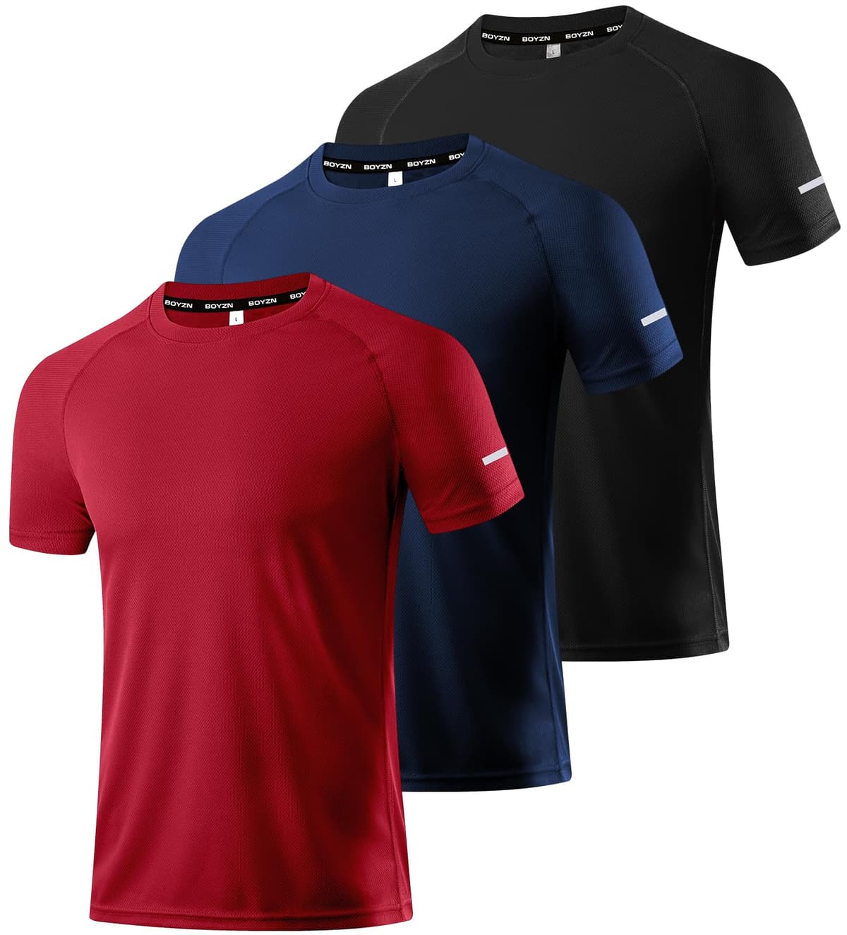 Boyzn 1, 3, 5 or 7 Pack Men's Workout Running Shirts, Dry Fit Moisture Wicking T-Shirt, Gym Athletic Short Sleeve Tee Shirts — view 25