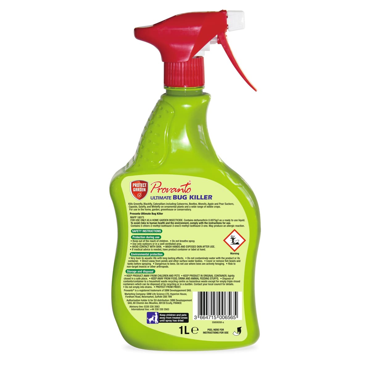 Provanto Ultimate Bug Killer, 1L - Fast Acting Bug Spray with Up To 2 Weeks Protection From Pests, Contact Insecticide for Indoor & Outdoor Plants — view 2