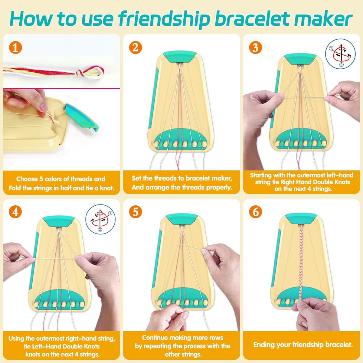 TingingYuli Arts & Crafts for Kids Ages 8-12, Friendship Bracelet Making Kit for Girls, Jewelry Making Kit, Gifts for Kids Age 6-12 (Blue) — view 7